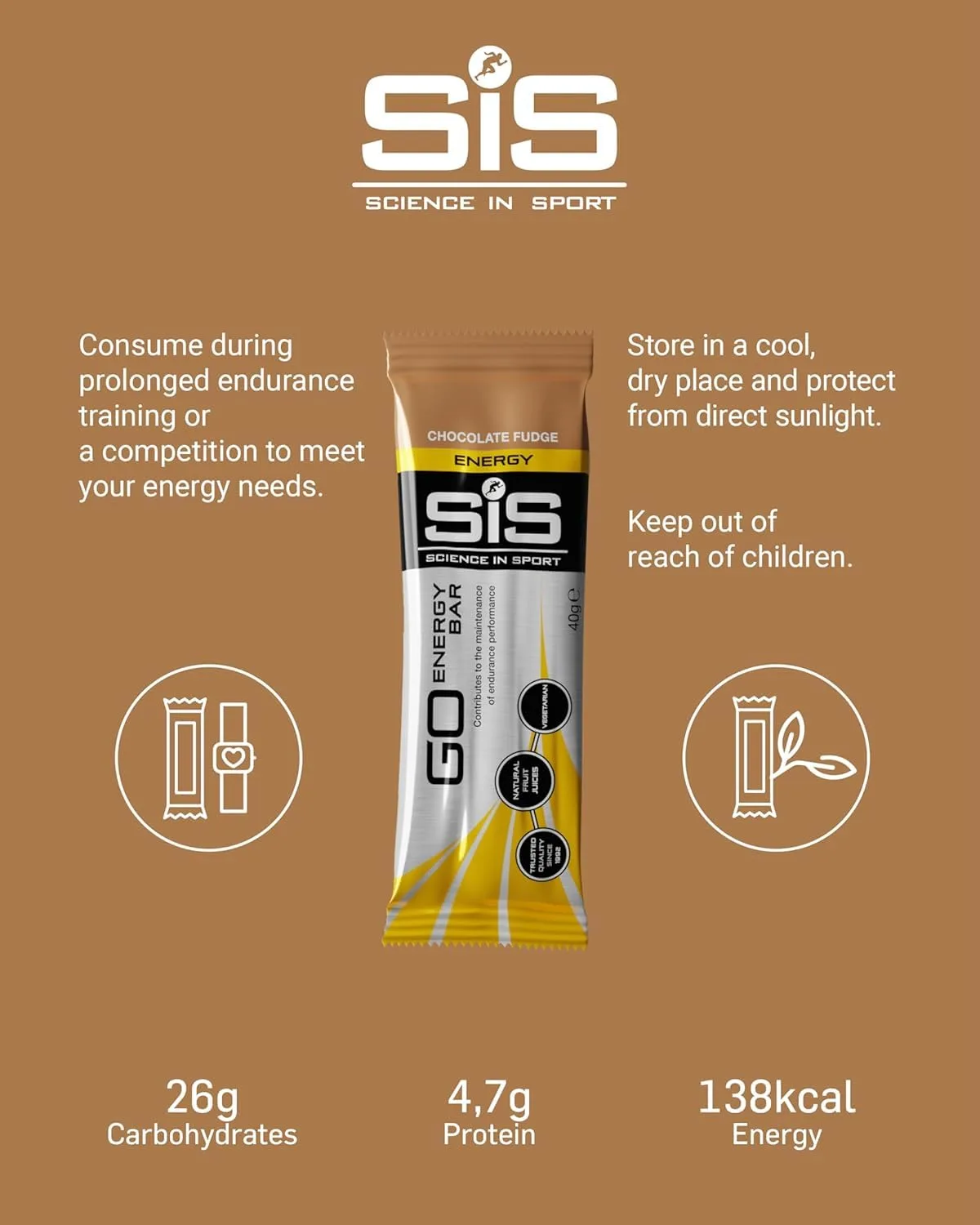 SiS GO Energy Bar Chocolate Fudge | High Carb Snack - Image 5