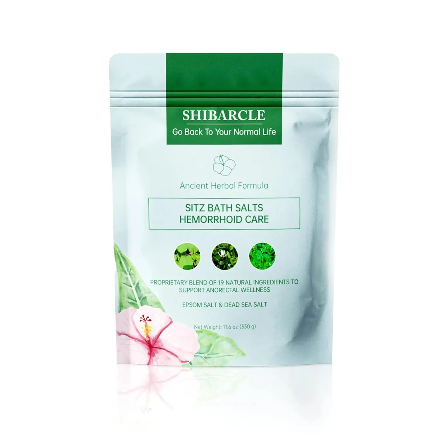 All natural sitz bath soak with Epsom and Dead Sea salts, plus 19 herbal ingredients and essential oils, provides soothing relief for hemorrhoids.
