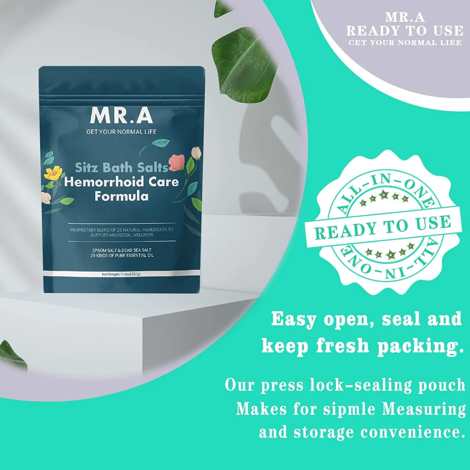 Sitz Bath for Hemorrhoids Epsom Salt 23 Ingredients - Image 5