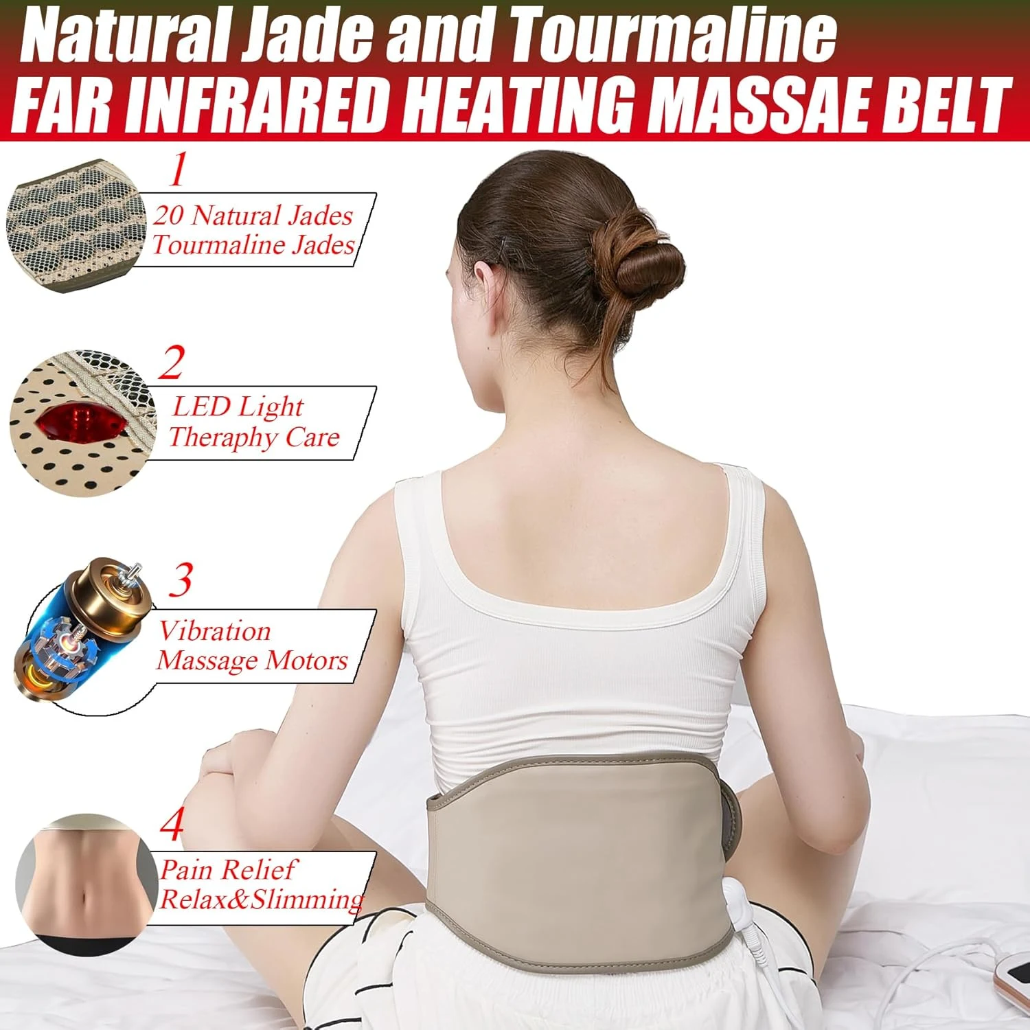 Slimming Belt Hot Compress Vibration Massage Sauna Belt - Image 2