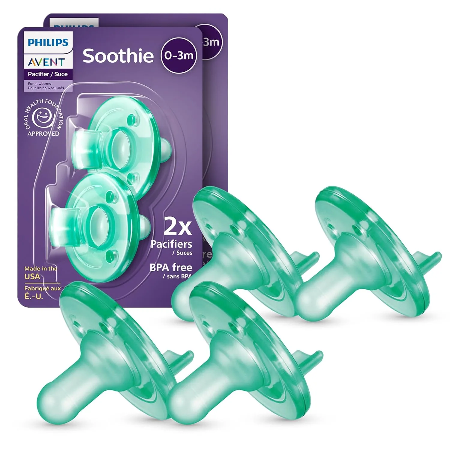 Soothie Pacifier 0-3 Months - 4 Pack