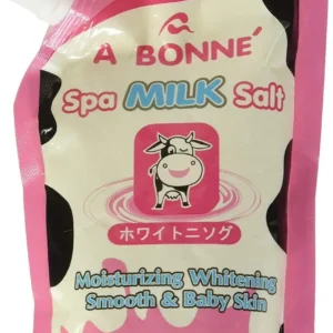A Bonne Spa Milk Salt exfoliates and softens skin with milk protein, dermawhite and microized salt, leaving it radiant and moisturized.