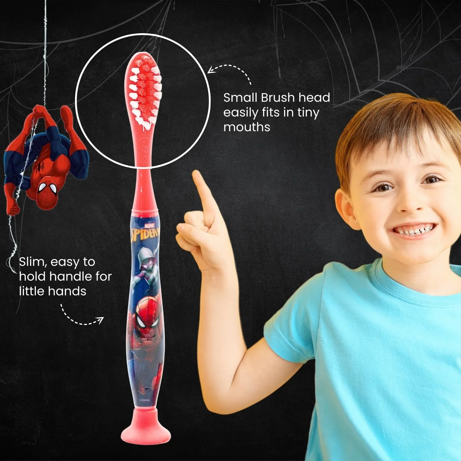 Spiderman Kids Travel Toothbrush & Toothpaste Set - Image 5