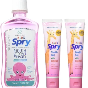 Spry Bubble Gum Mouthwash + Xlear Tooth Gel Bundle