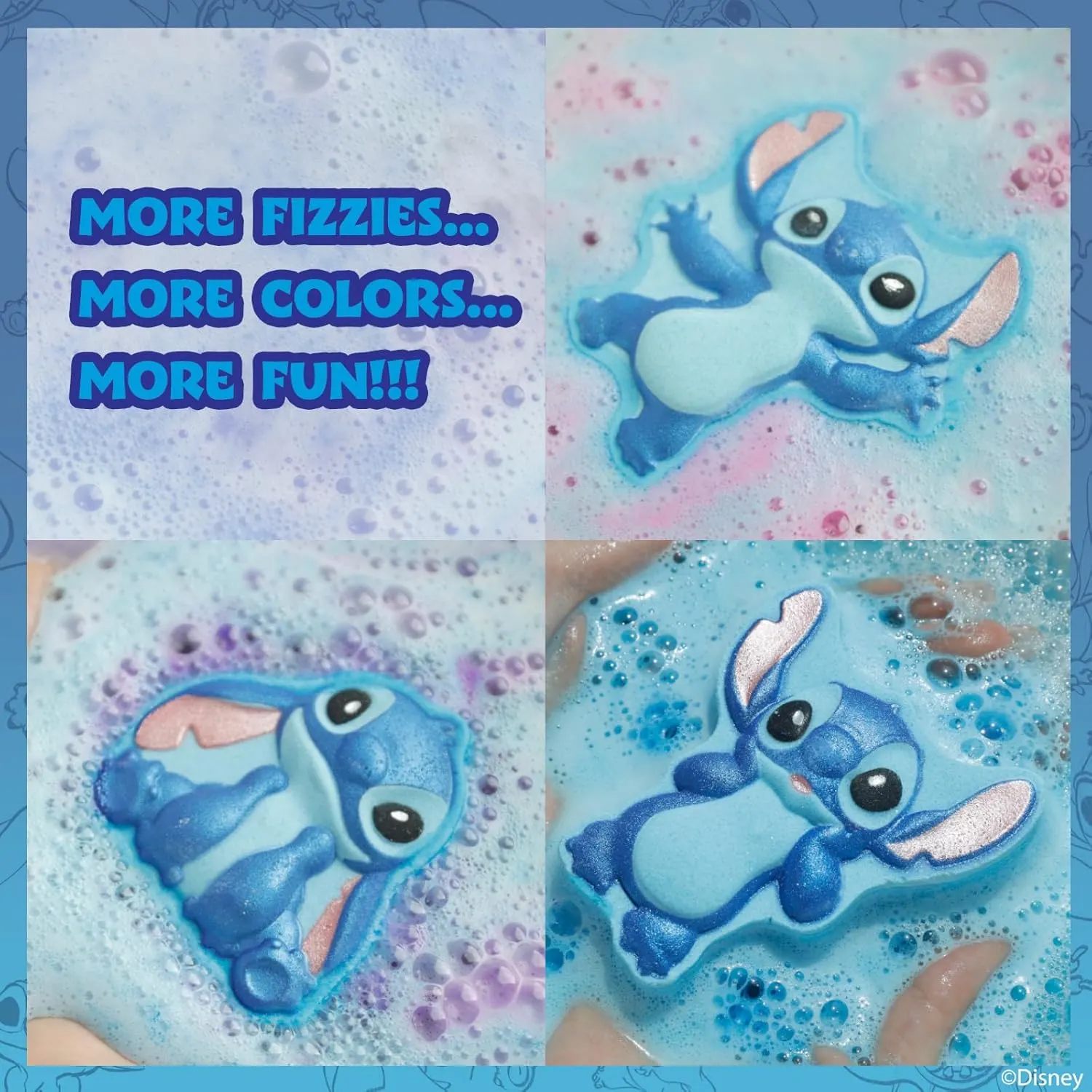 Stitch Bath Bombs Kids, Rainbow Colors, Berry Scent - Image 3