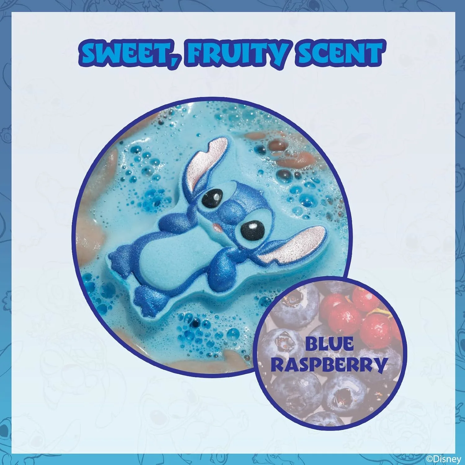 Stitch Bath Bombs Kids, Rainbow Colors, Berry Scent - Image 4