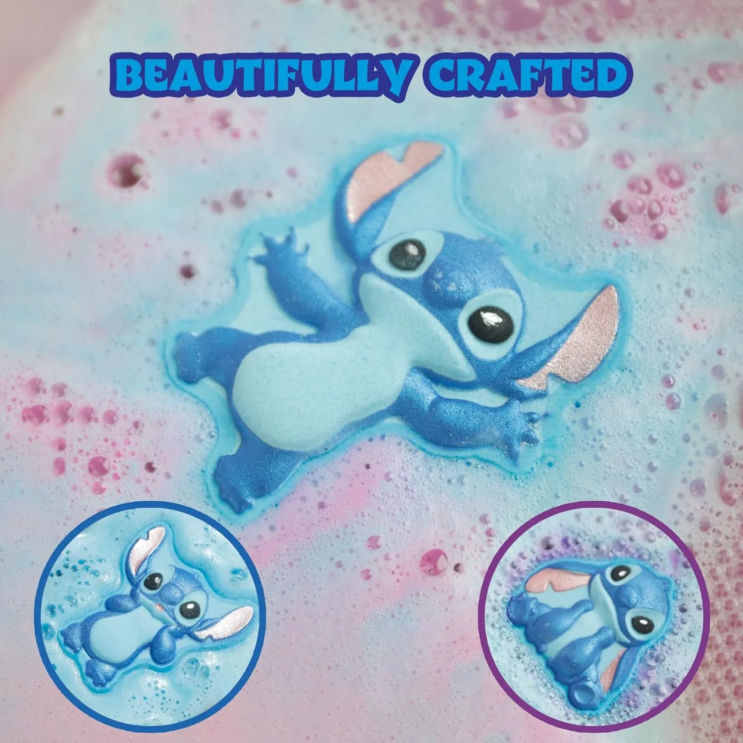 Stitch Bath Bombs Kids, Rainbow Colors, Berry Scent - Image 5