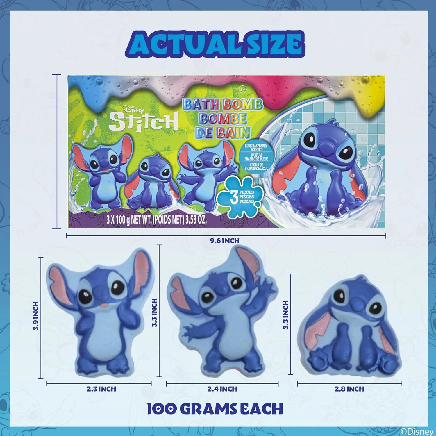 Stitch Bath Bombs Kids, Rainbow Colors, Berry Scent - Image 6
