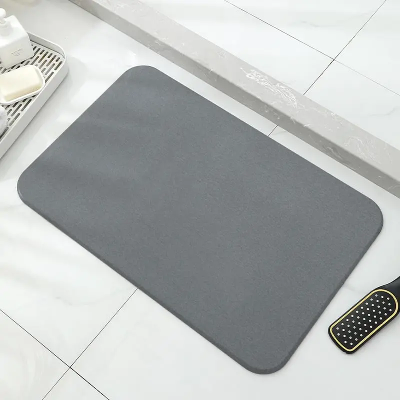 Stone Bath Mat Quick Dry Non-Slip Diatomaceous Earth - Image 2