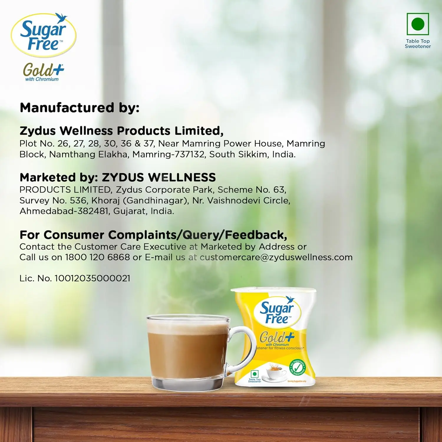 Sugar Free Gold low calorie sweetener pellets, a healthy sugar alternative for tea, coffee and other beverages, helps reduce daily calorie intake.