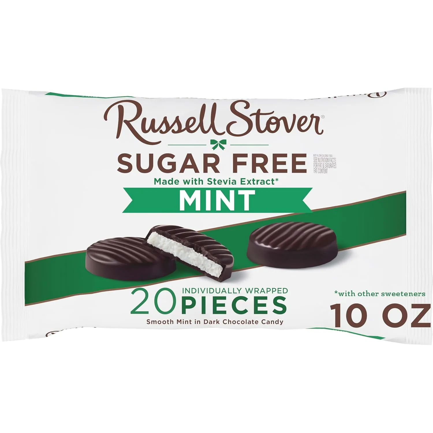 Sugar Free Mint Patties with Stevia 10oz
