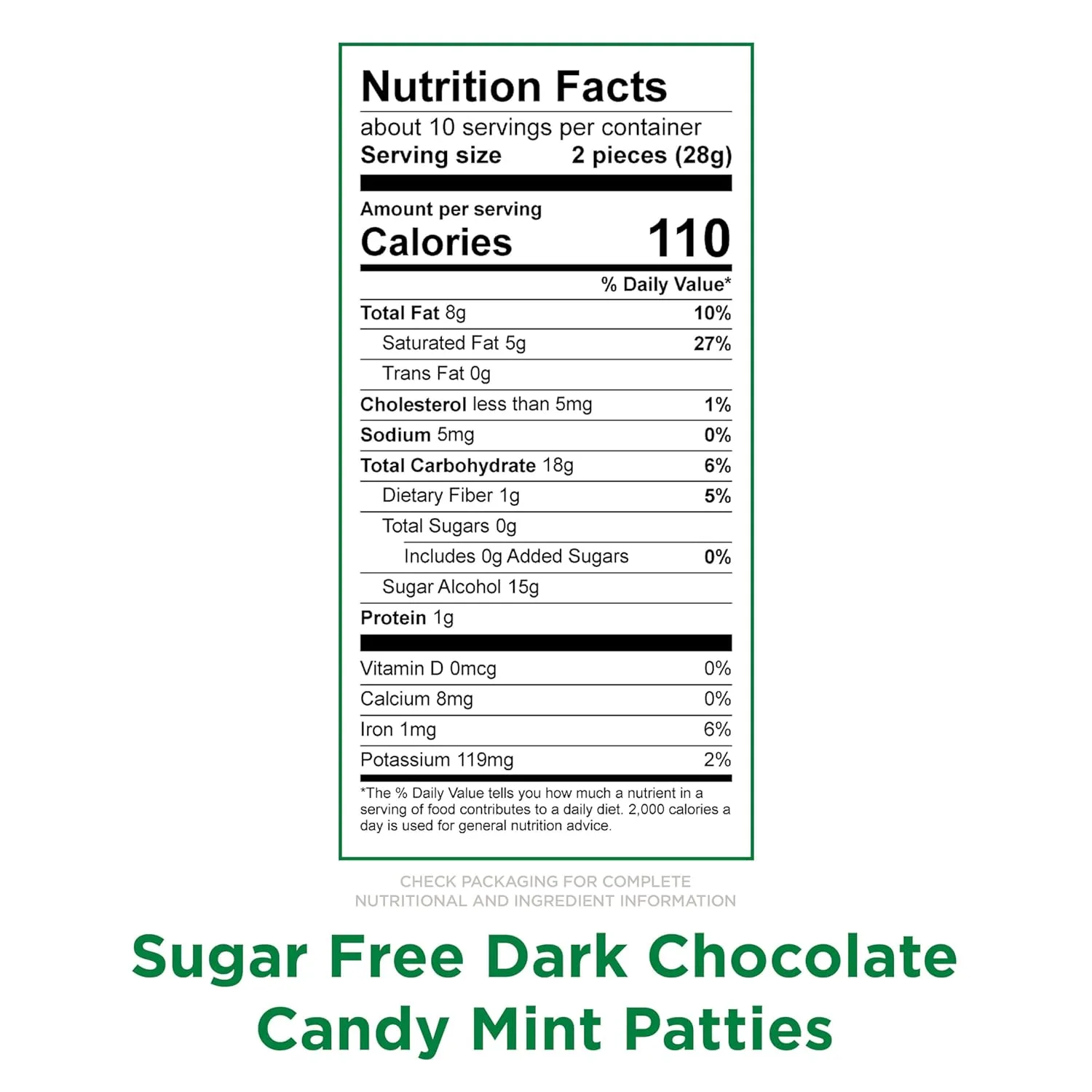 Sugar Free Mint Patties with Stevia 10oz - Image 2