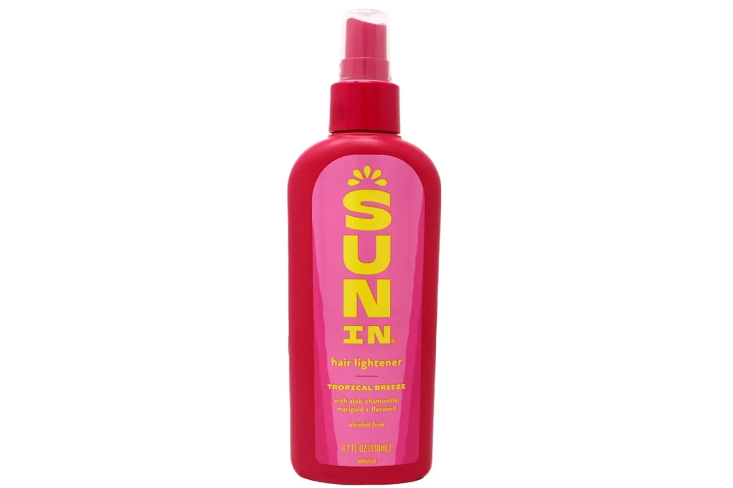 Three bottles of Sun In Original Spray-In Hair Lightener in Tropical Breeze scent gradually lightens hair for a natural, sun-kissed look.