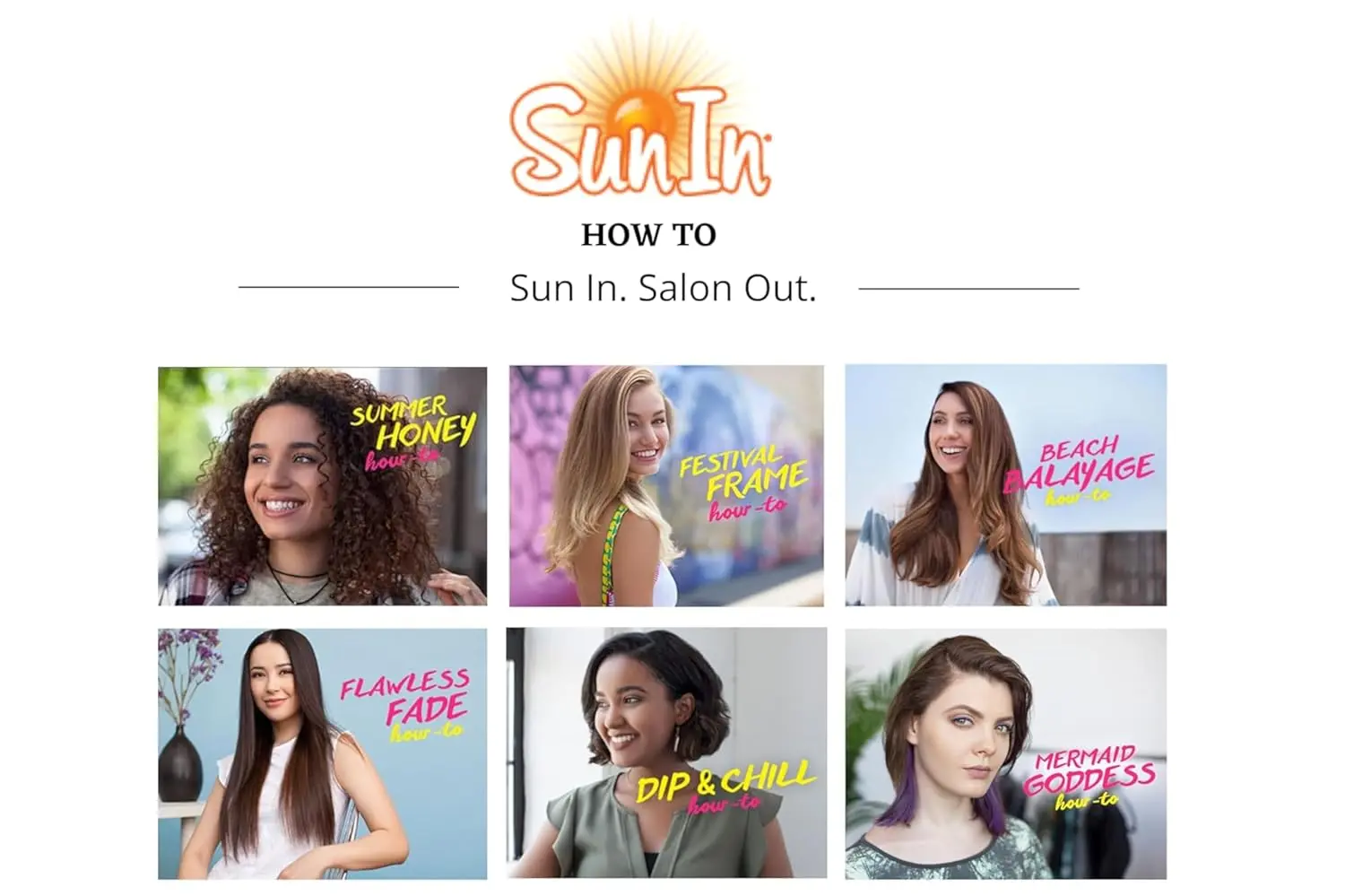 Three bottles of Sun In Original Spray-In Hair Lightener in Tropical Breeze scent gradually lightens hair for a natural, sun-kissed look.