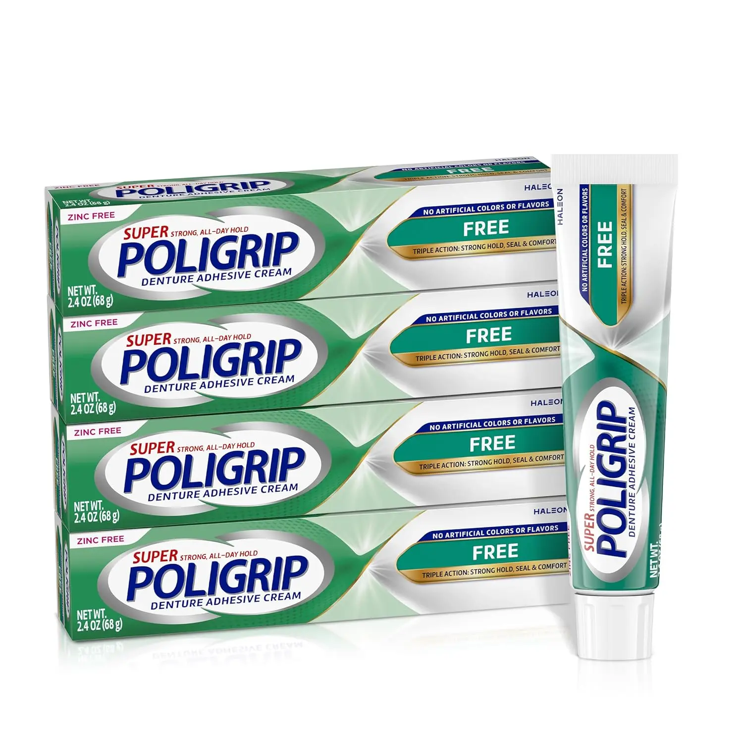 Super Poligrip Zinc Free Denture Adhesive Cream