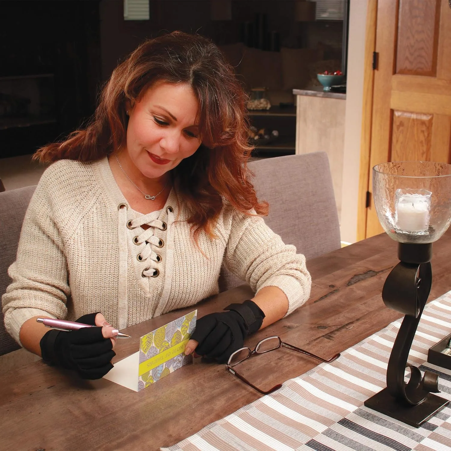 Swede-O Arthritic Gloves - Thermal, Compression, Black - Image 4