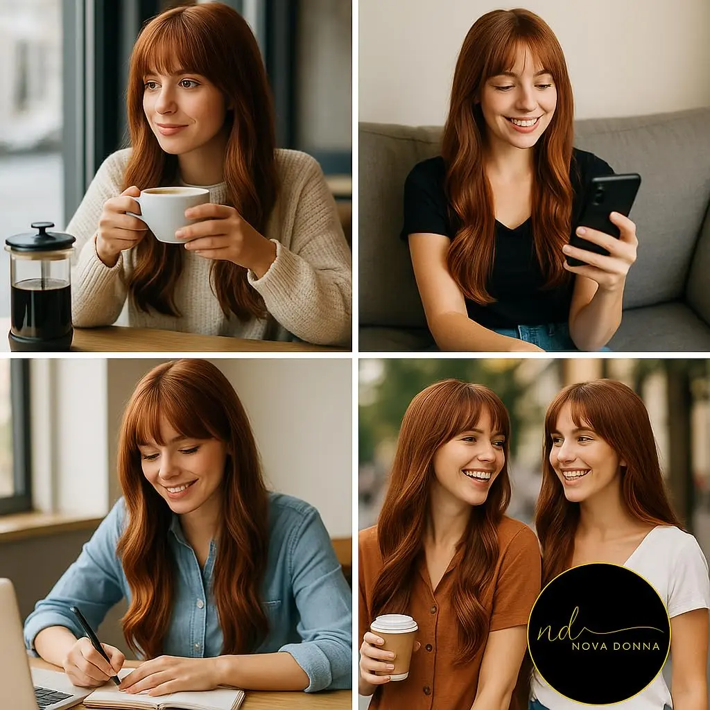 22 inch chocolate light brown tape in hair extensions made from Vietnamese single donor Remy human hair, adding natural length and volume.