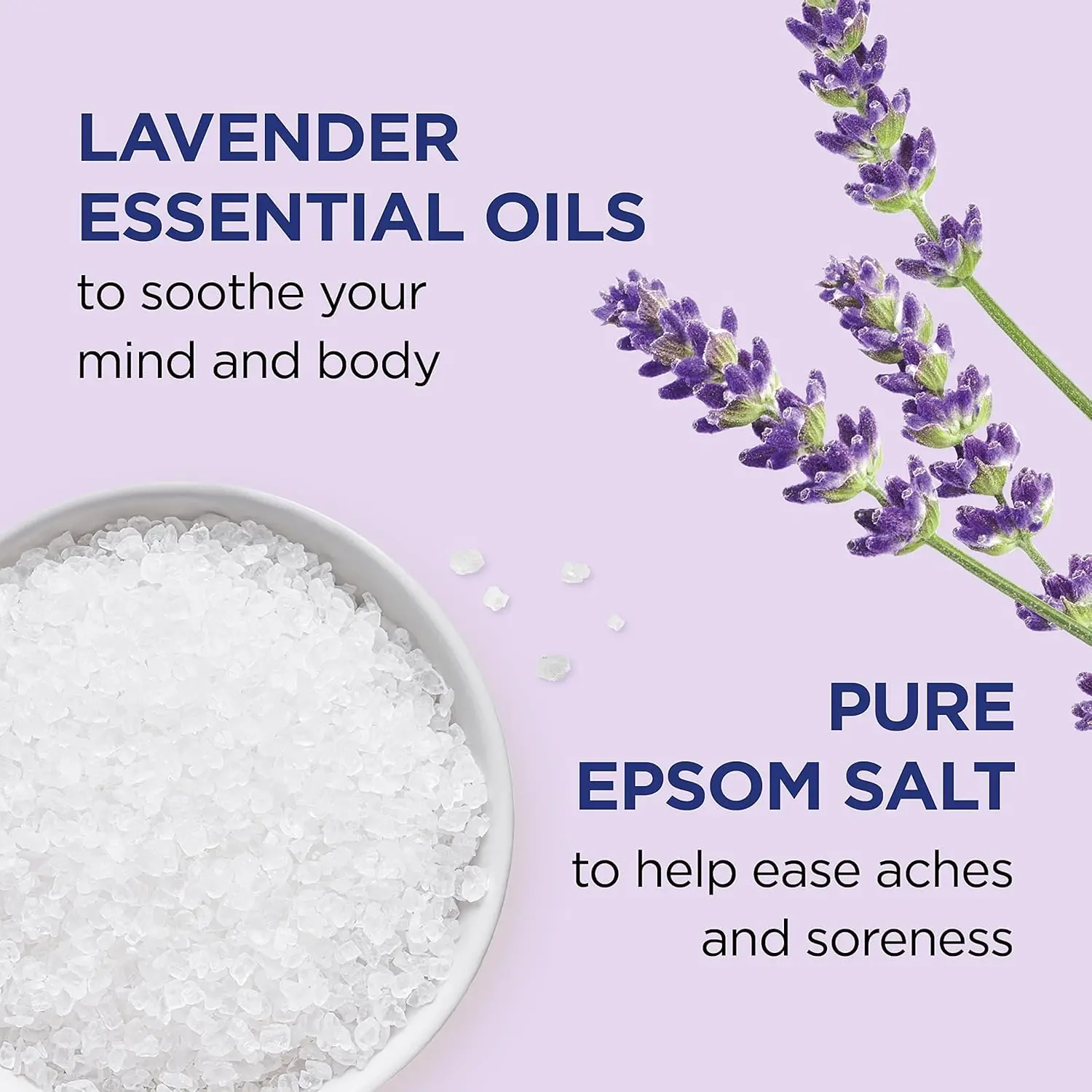 Dr Teal's Soothe & Sleep Epsom Salt with Lavender helps to soothe your body for a deeper and more restful sleep.
