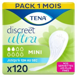 Individually wrapped TENA Discreet Mini Pads provide discreet and reliable triple protection against leaks, moisture, and odors for women experiencing light to medium bladder weakness.