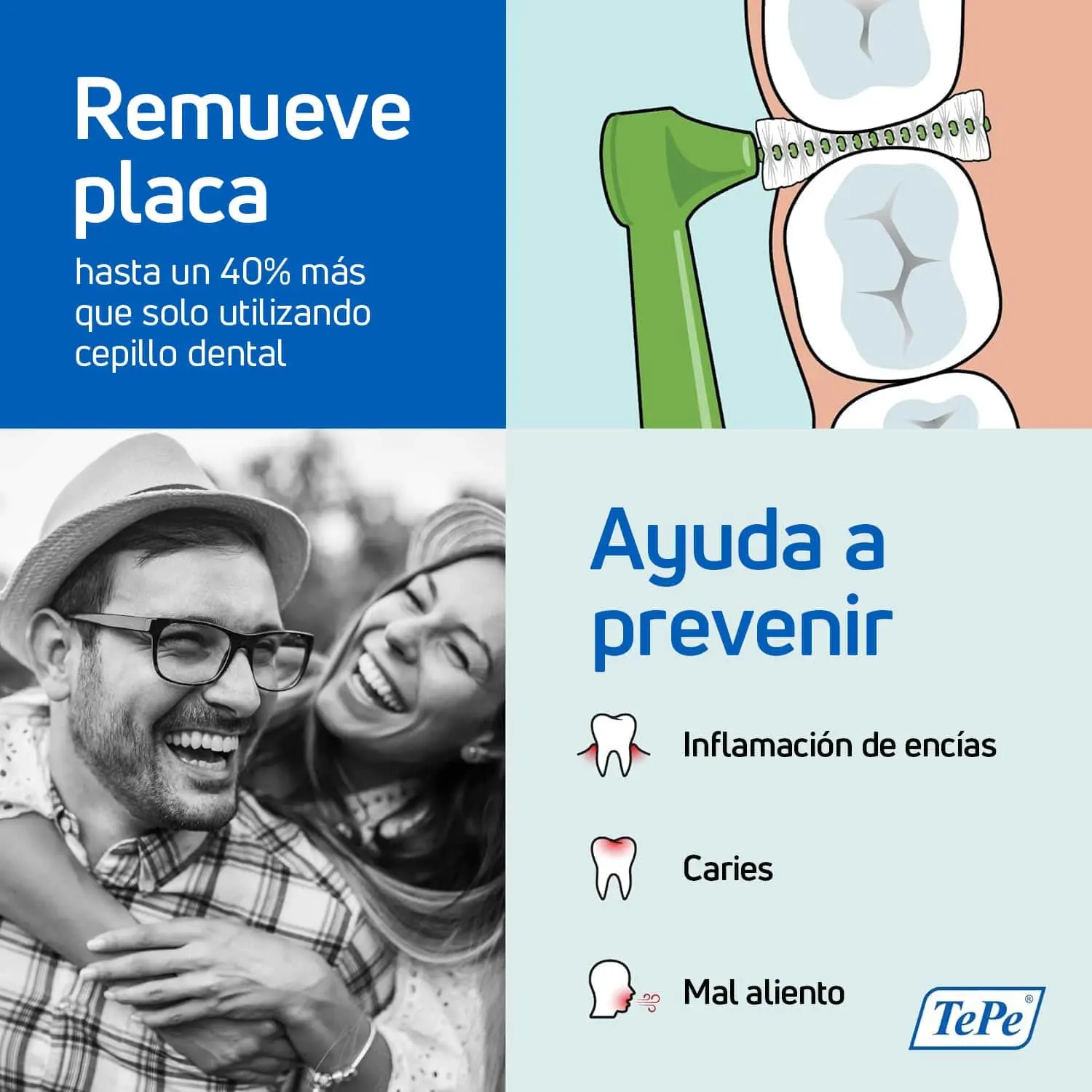 A pack of six red TePe Angled 0.5mm interdental brushes designed for cleaning between teeth to remove debris and maintain healthy gums.