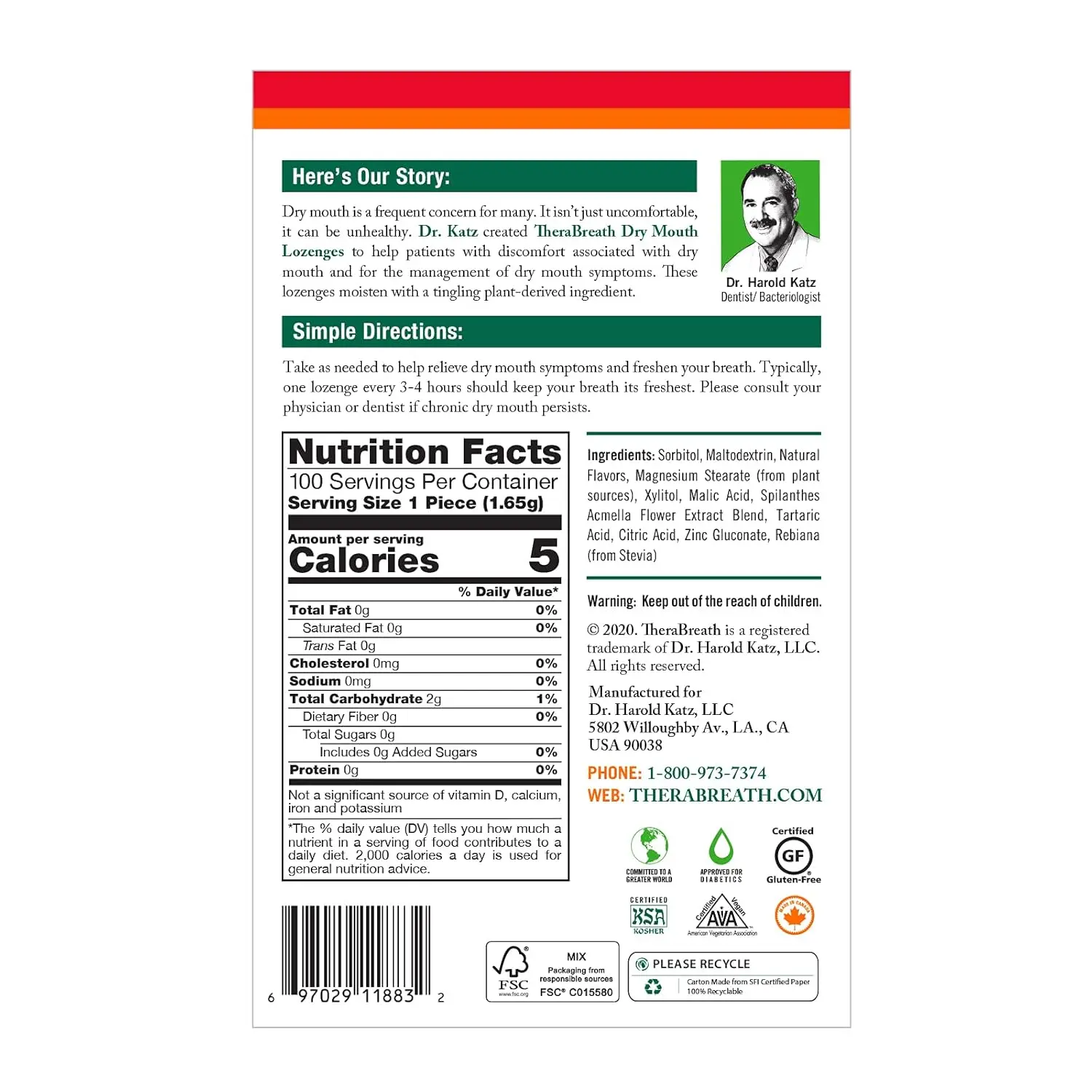 TheraBreath dry mouth lozenges with tart berry flavor and zinc help relieve dry mouth, freshen breath, and support oral health by enhancing saliva production.