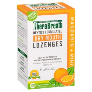 TheraBreath Dry Mouth Zinc Lozenges Mandarin Mint