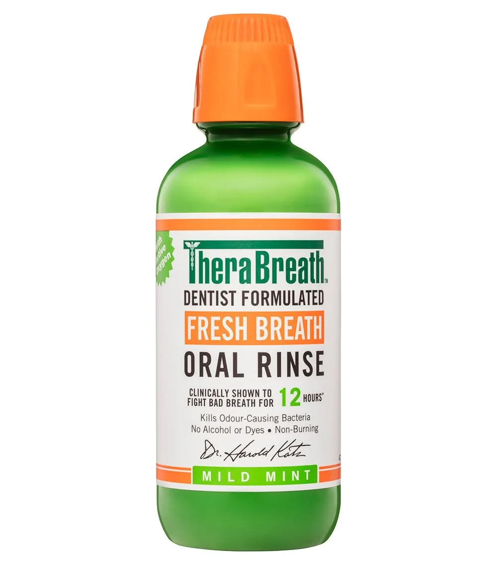 Therabreath Fresh Breath Oral Rinse Mild Mint 473ml - Image 2