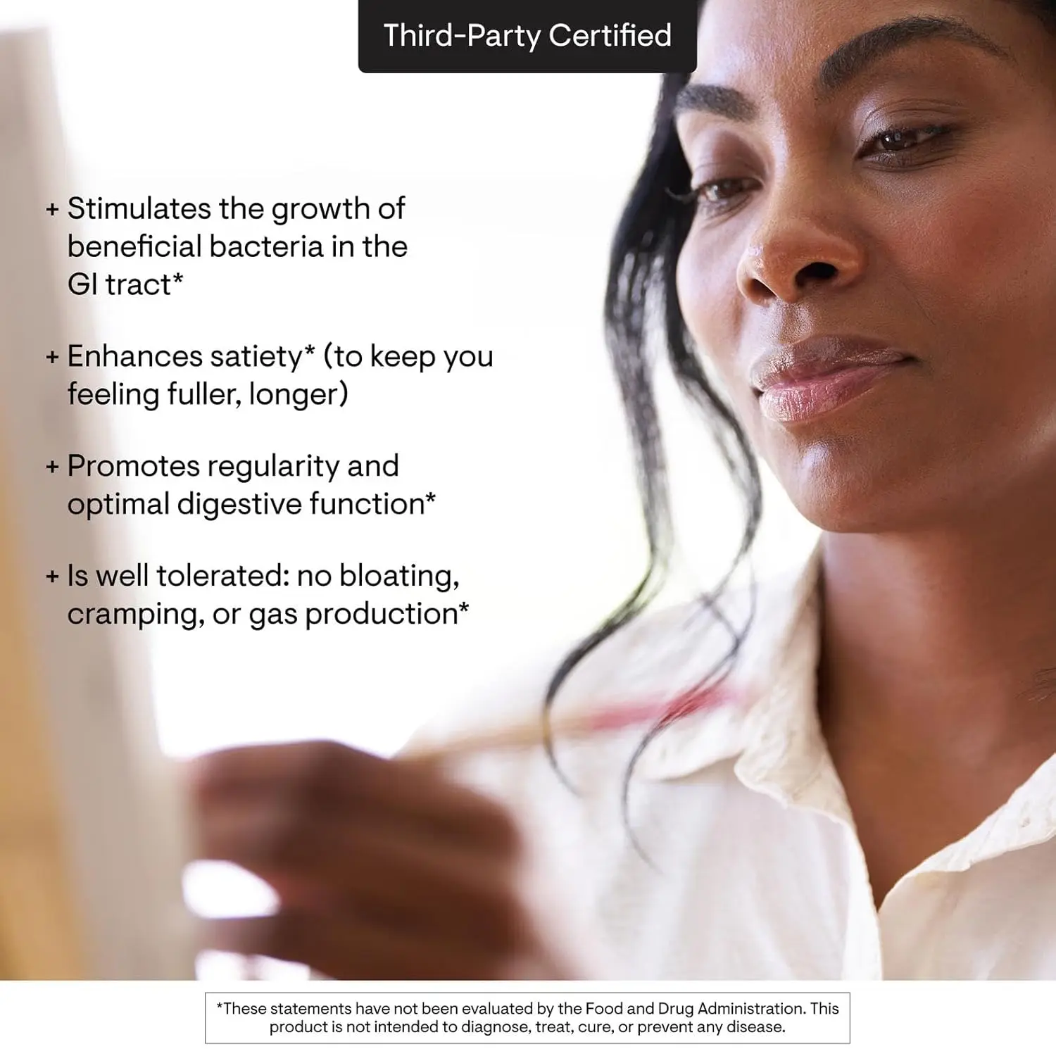 A container of THORNE FiberMend prebiotic fiber powder, designed to promote healthy bowel regularity and balanced gut flora with a well-tolerated, soluble fiber formula that mixes easily and is free from gluten and major allergens.