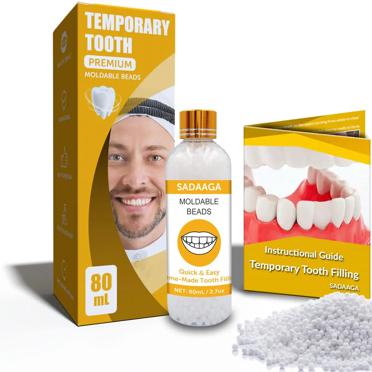 Tooth Repair Kit, Fake Teeth, Temporary Filling