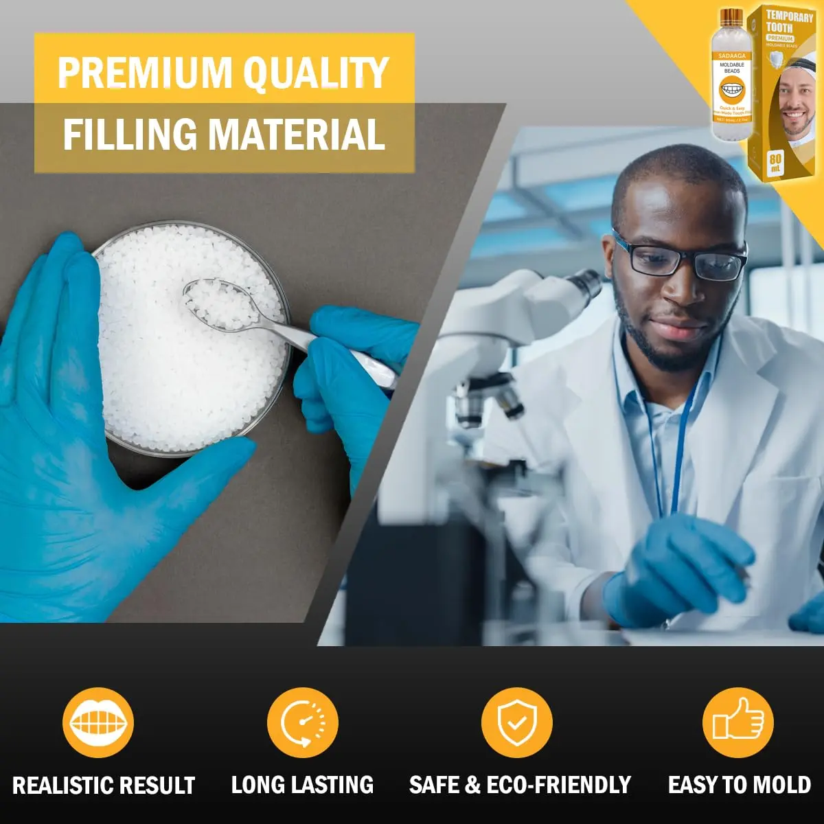 Tooth Repair Kit, Fake Teeth, Temporary Filling - Image 5