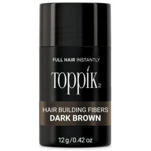 Toppik hair building fibers made with natural Keratin protein, instantly create the look of thicker, fuller hair, concealing thinning and balding areas.