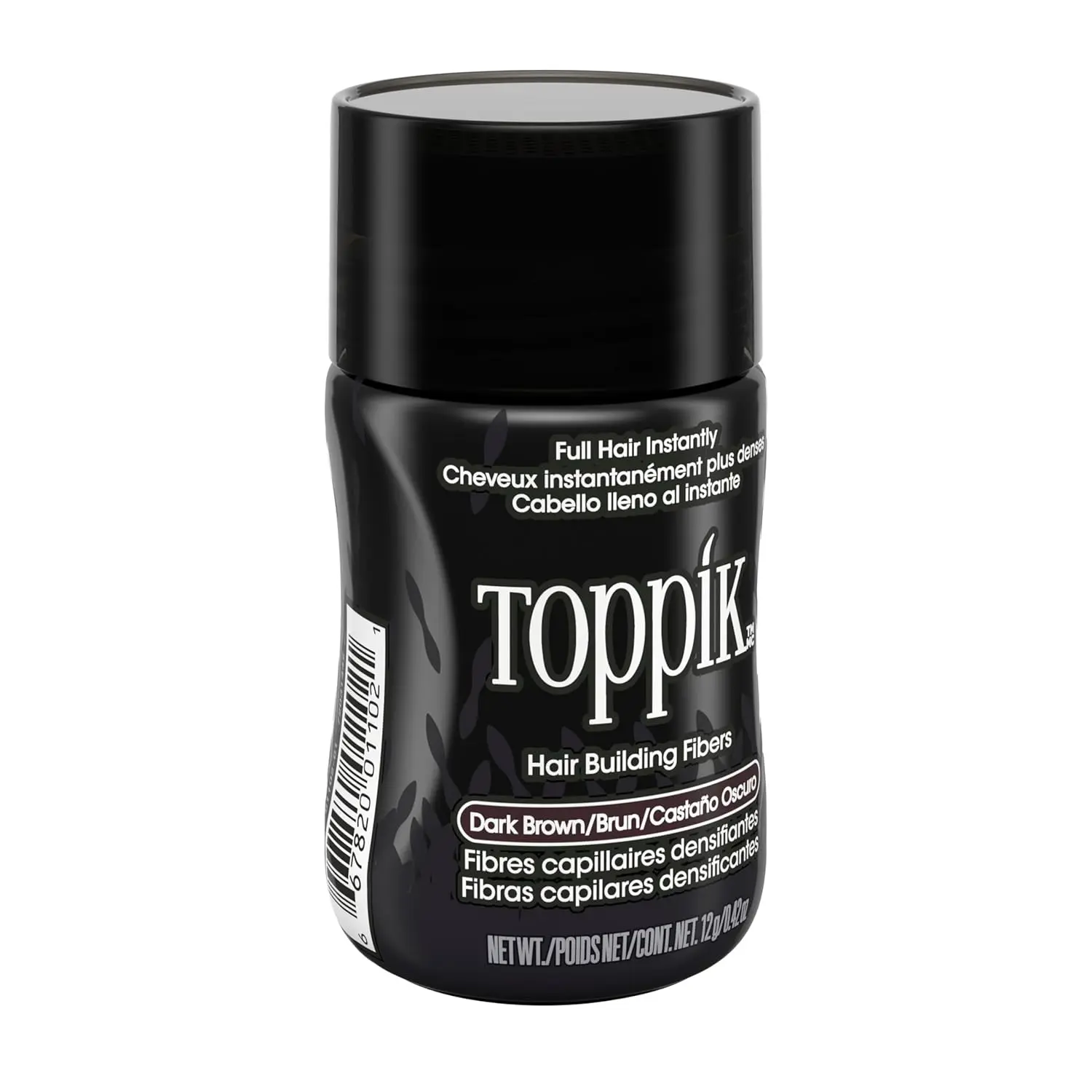 Toppik hair building fibers made with natural Keratin protein, instantly create the look of thicker, fuller hair, concealing thinning and balding areas.