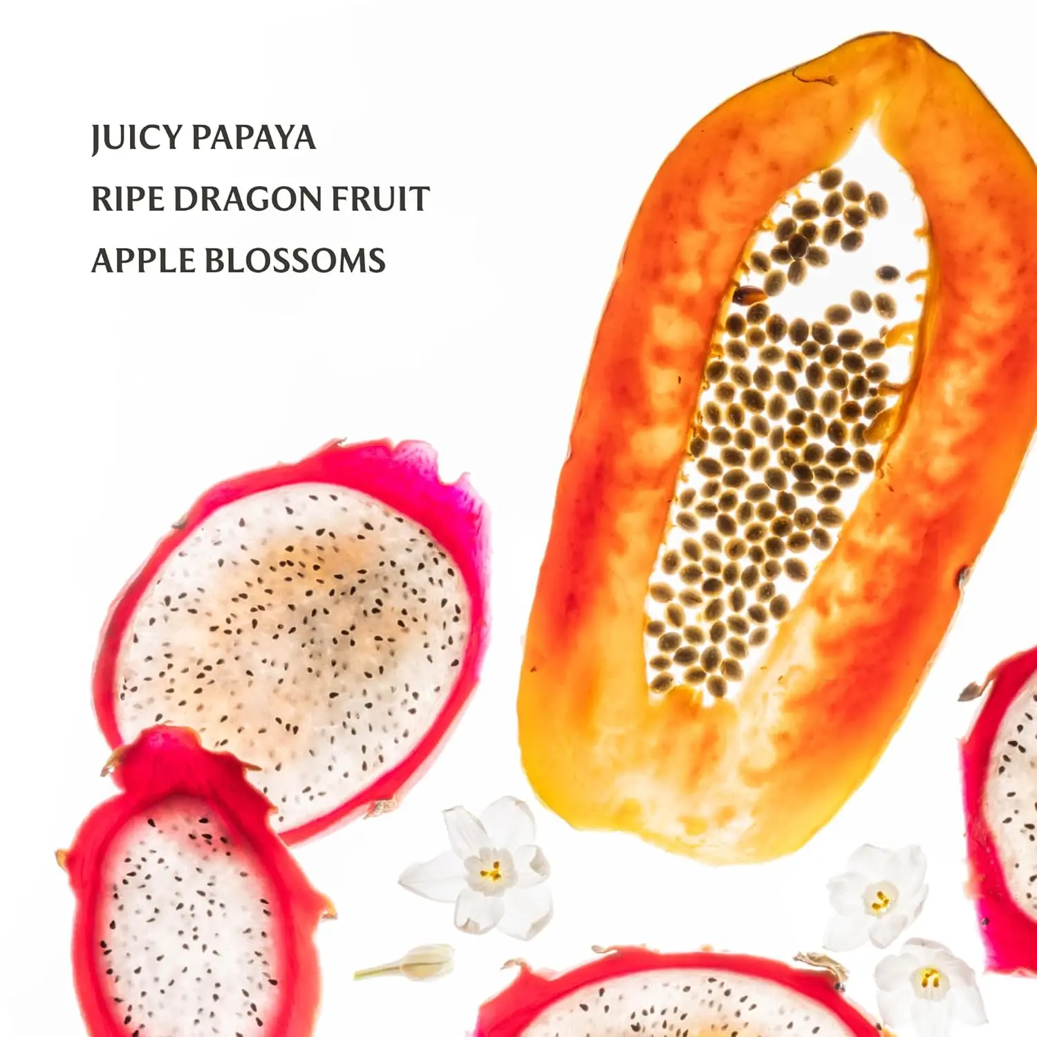 Touchland Lush Tropicale body and hair mist in a sleek white and pink bottle, offering a refreshing tropical scent and hydration.