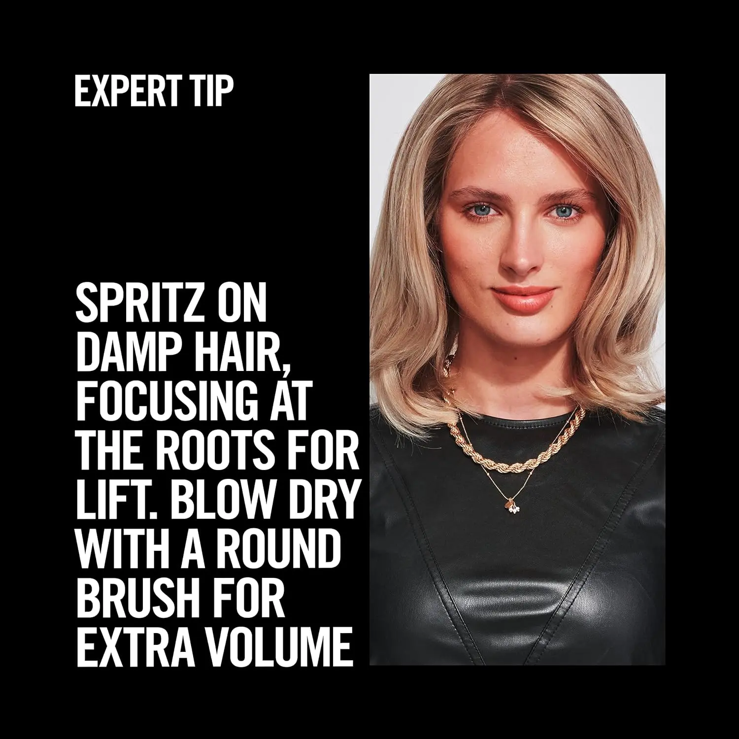 TRESemmé 5-in-1 volumizing hair mist provides heat protection and anti-static properties while adding lightweight volume and soft feel to fine hair.