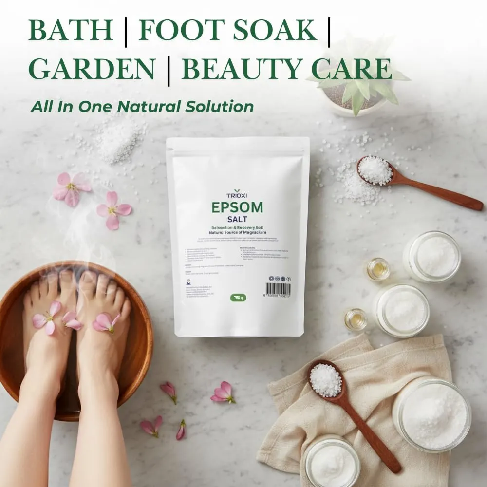Trioxi Epsom Salt - Bath Soak & Foot Soak - 750g - Image 2