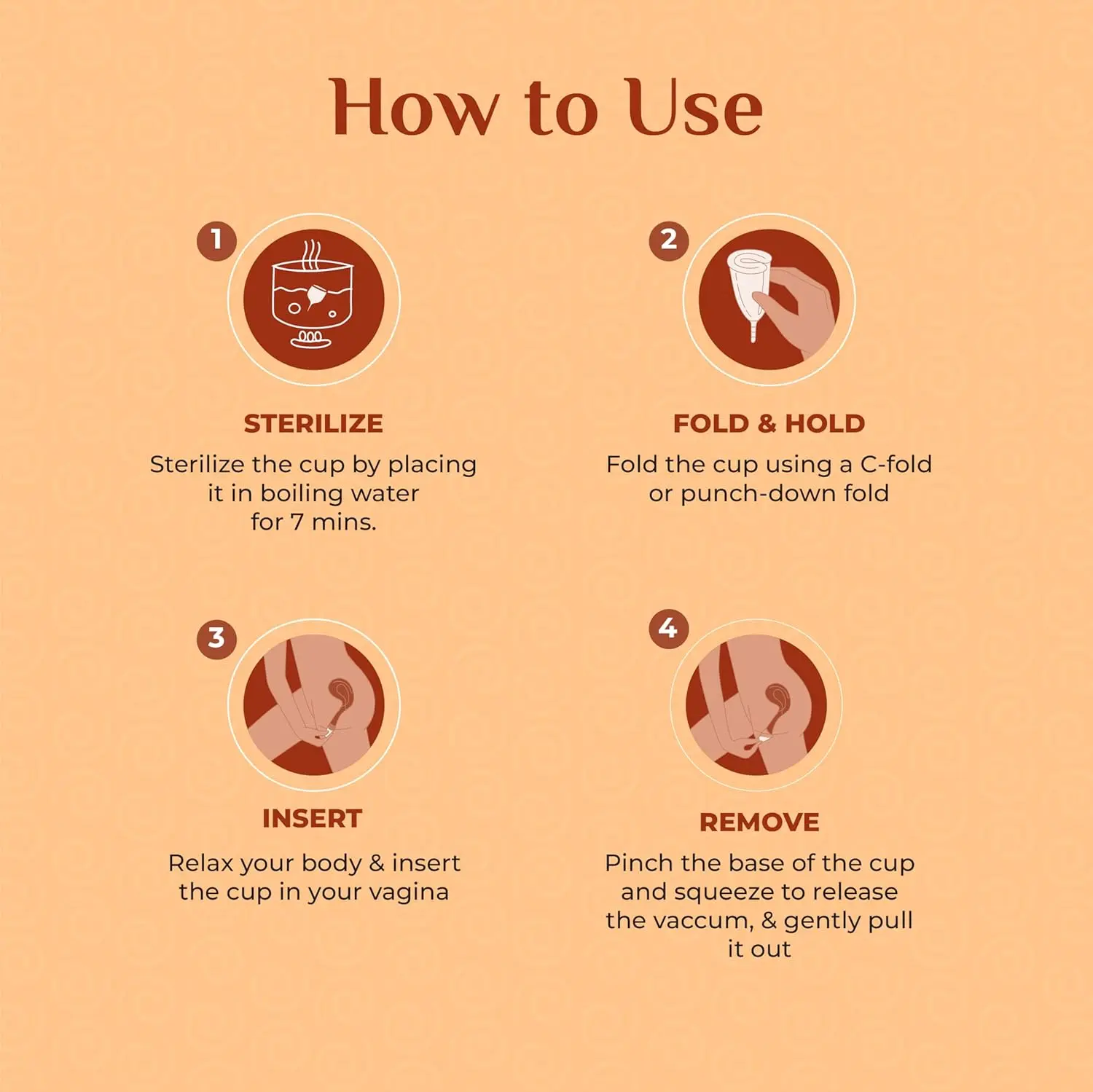 Truecup medium reusable menstrual cup and sterilizer for safe, leakproof, and odor-free periods, made with FDA-approved medical-grade silicone and gentle menstrual cup wash for pH balance.