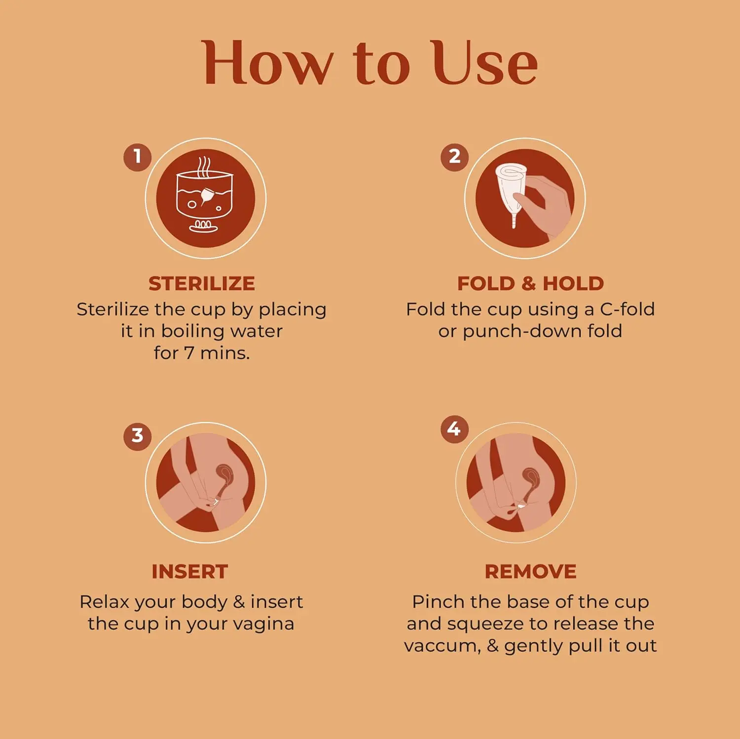 Truecup medium menstrual cup provides up to 10 hours of protection with no rashes, leakage, or odor, made from 100% medical grade silicone in an FDA approved facility for hygienic and comfortable period experience.