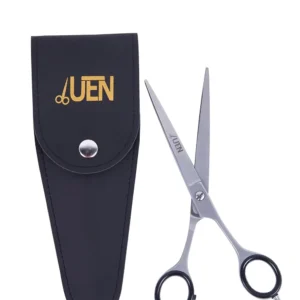 These UEN professional 7-inch hair cutting scissors are crafted from durable stainless steel with razor edges for smooth, precise haircuts at home or in the salon for women, men, and kids.