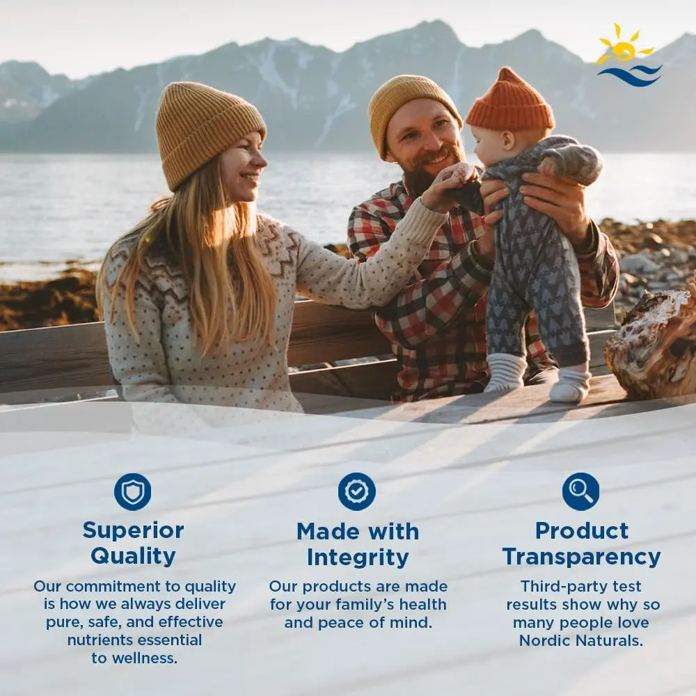 Nordic Naturals Ultimate Omega soft gels made with fish gelatine, supporting heart and brain health with omega-3s from wild-caught sardines and anchovies.