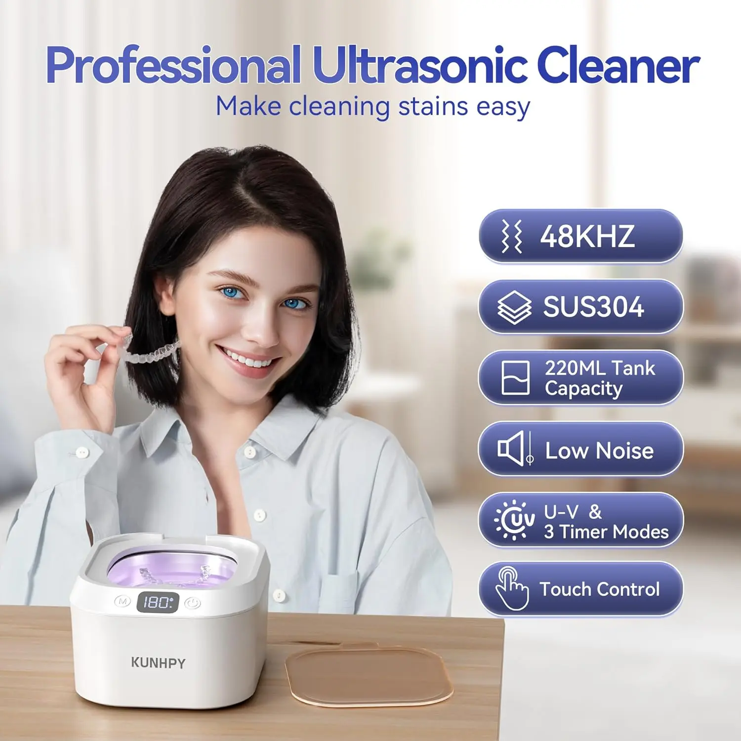 Ultrasonic Retainer Cleaner U-V Machine for Invisalign - Image 2