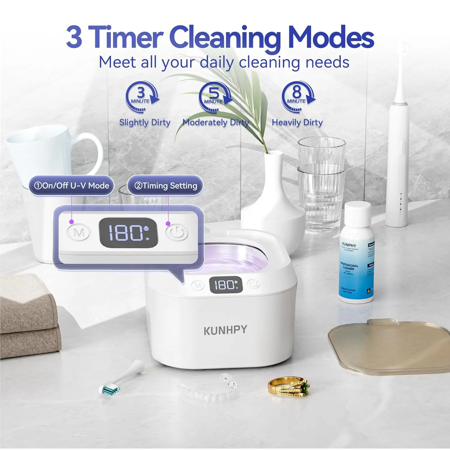 Ultrasonic Retainer Cleaner U-V Machine for Invisalign - Image 3