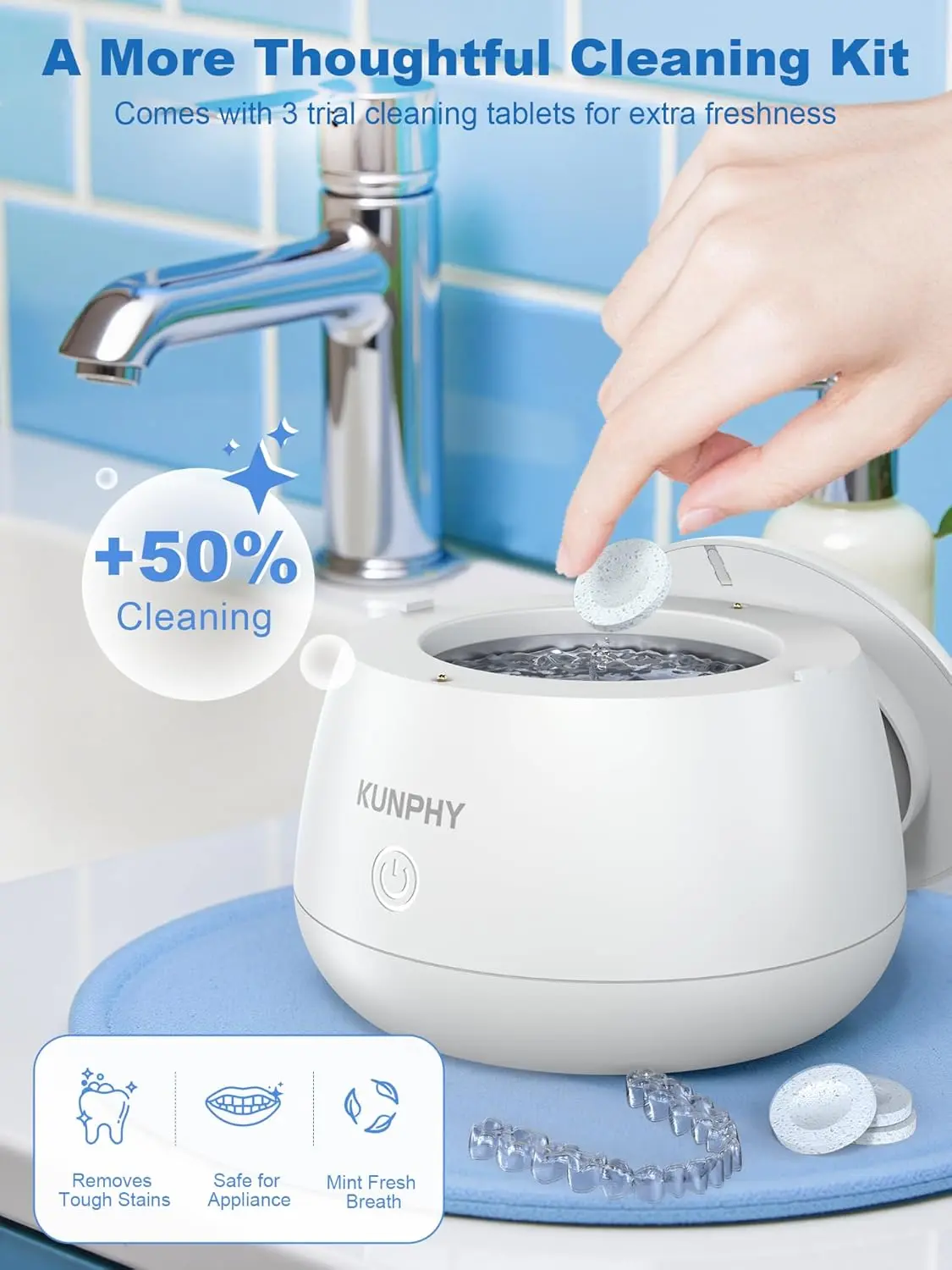 Ultrasonic Retainer Cleaner Pod with Tablets - Image 4