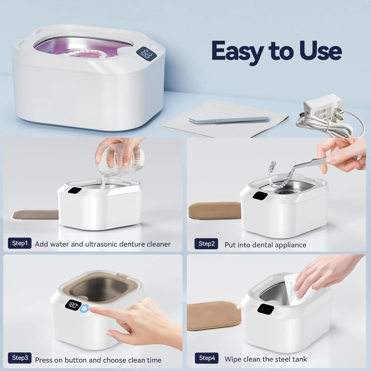 Ultrasonic Retainer Cleaner U-V Machine for Invisalign - Image 5