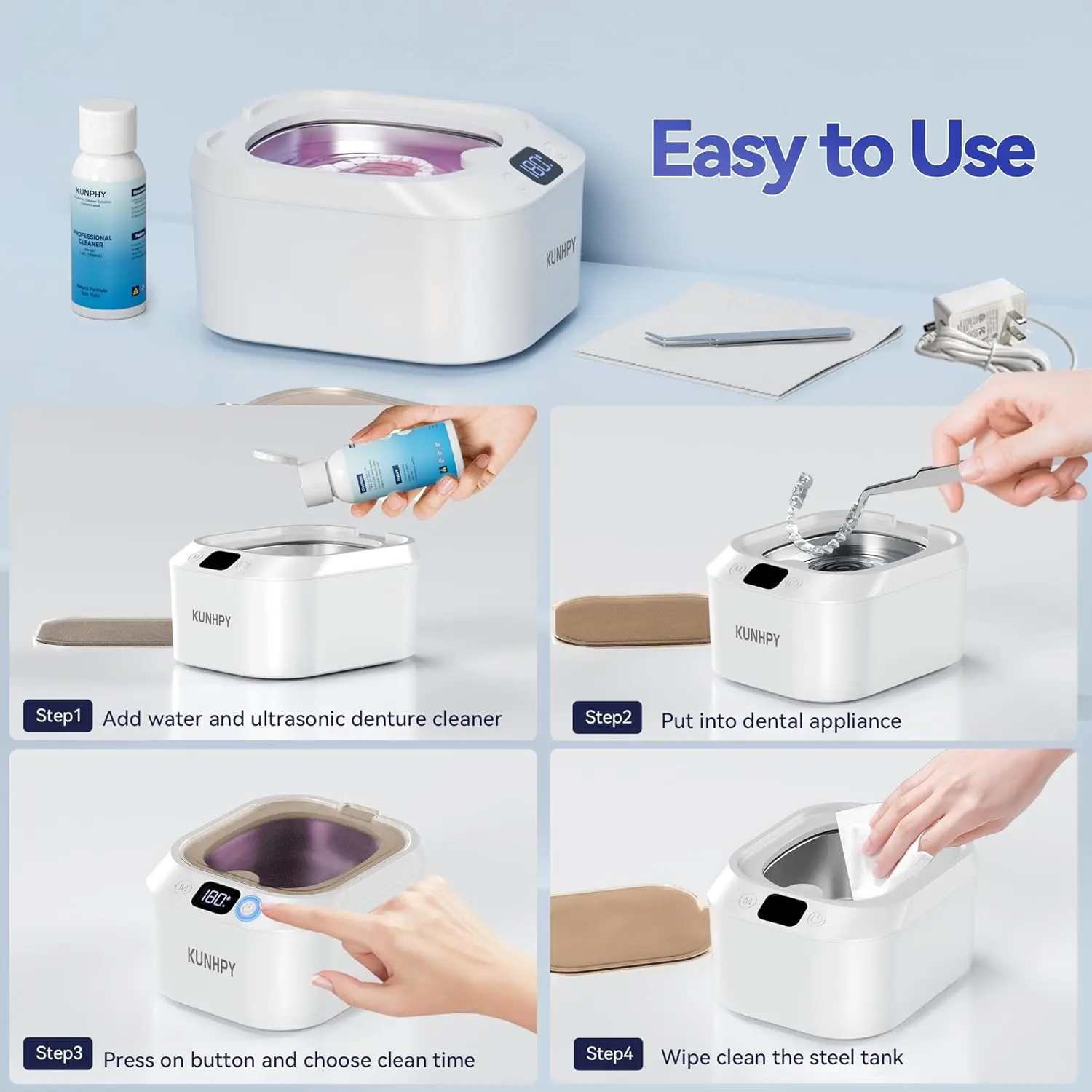 Ultrasonic Retainer Cleaner U-V Machine for Invisalign - Image 7