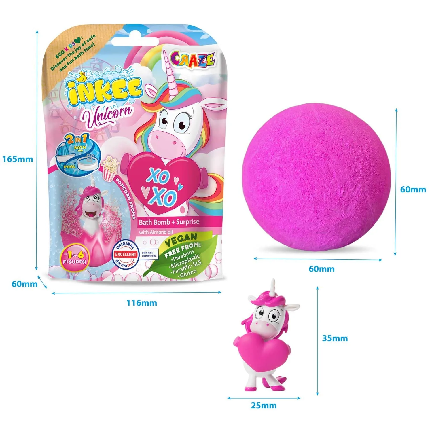 Unicorn Bath Bomb Kids - Vegan & Dermatologist Approved - Image 7