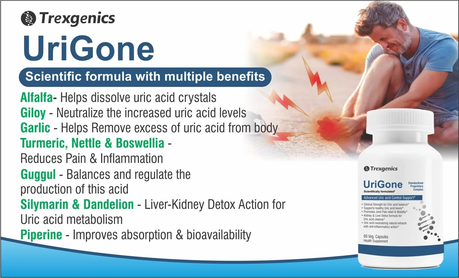 URIGONE Uric Acid Support - Natural Gout Formula - Image 6