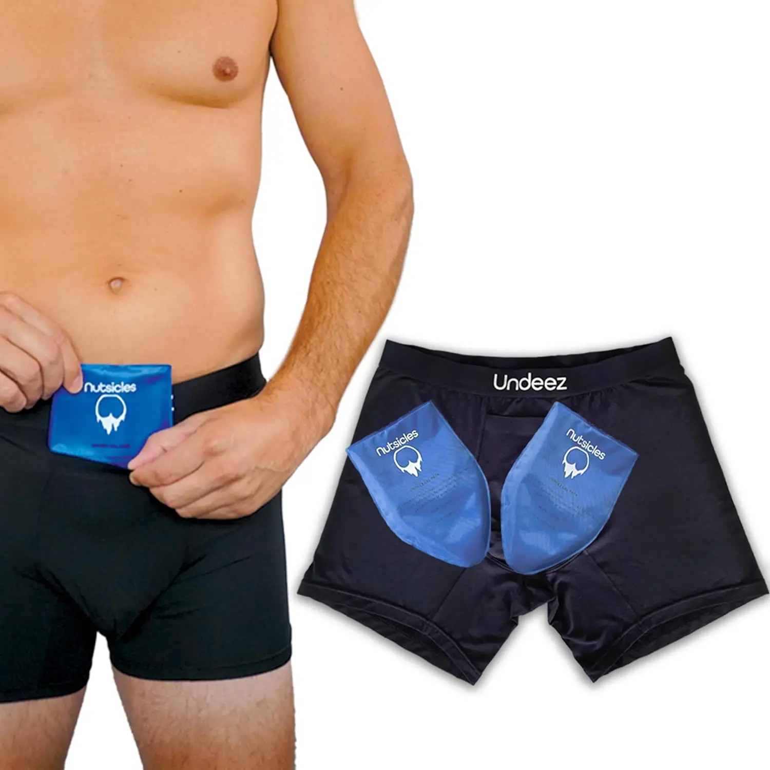 Comfortable vasectomy underwear with ice packs provides support and pain relief during recovery.