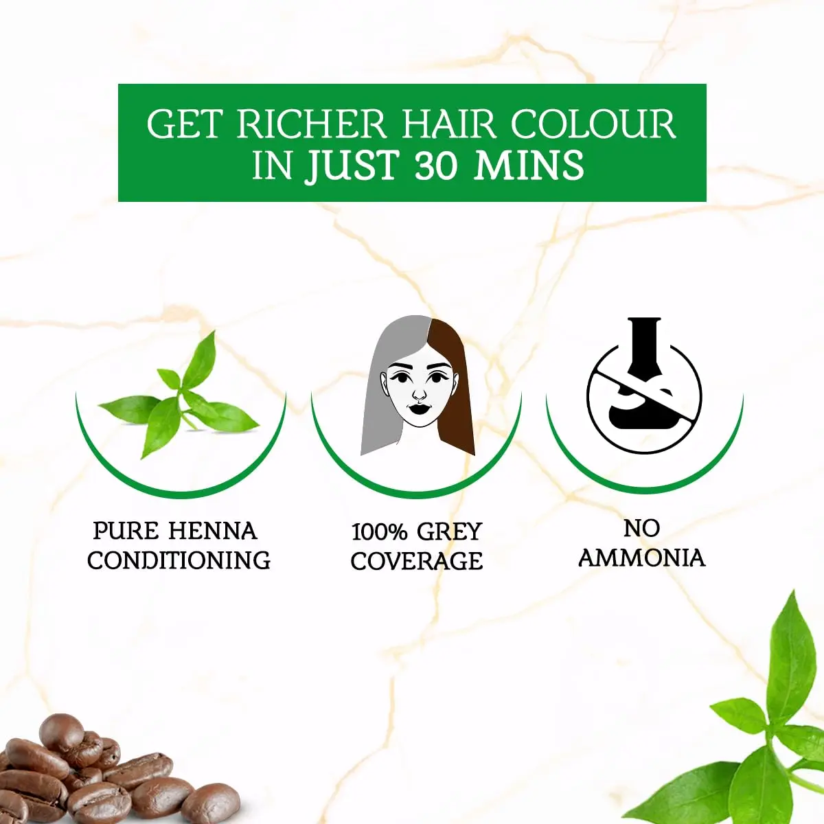 Vatika Henna dark brown hair color provides extreme nourishment and grey coverage without ammonia.