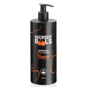 Bottle of Incredy BooLS organic and vegan underwear wash for men with a balanced pH of 5.5 and a light scent.