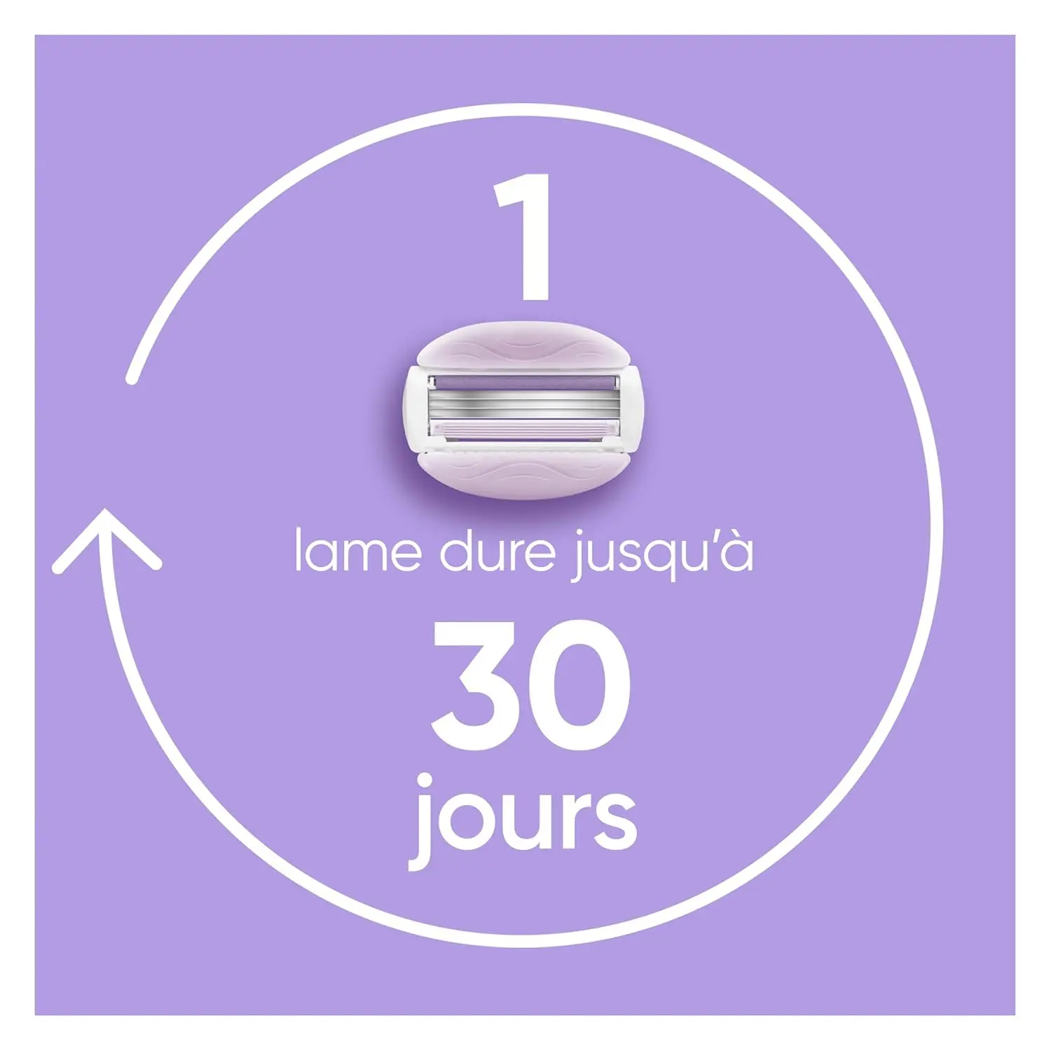 Venus ComfortGlide SPA Breeze refillable razor with freesia scented moisture bars and 3 blades for a smooth, comfortable shave.